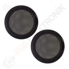 Hoparlör Kapağı 13cm Siyah Metal Izgaralı 2 Adet