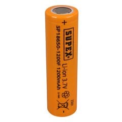 SUPEX SP 18650-1200F 3.7 VOLT LI-ION 1200 MAH DÜZ KAFA (BAŞLIKSIZ) ŞARJLI PİL