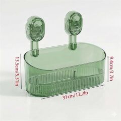 Sunup SN-29266 Vantuzlu Şeffaf Banyo Mutfak Rafı Organizer