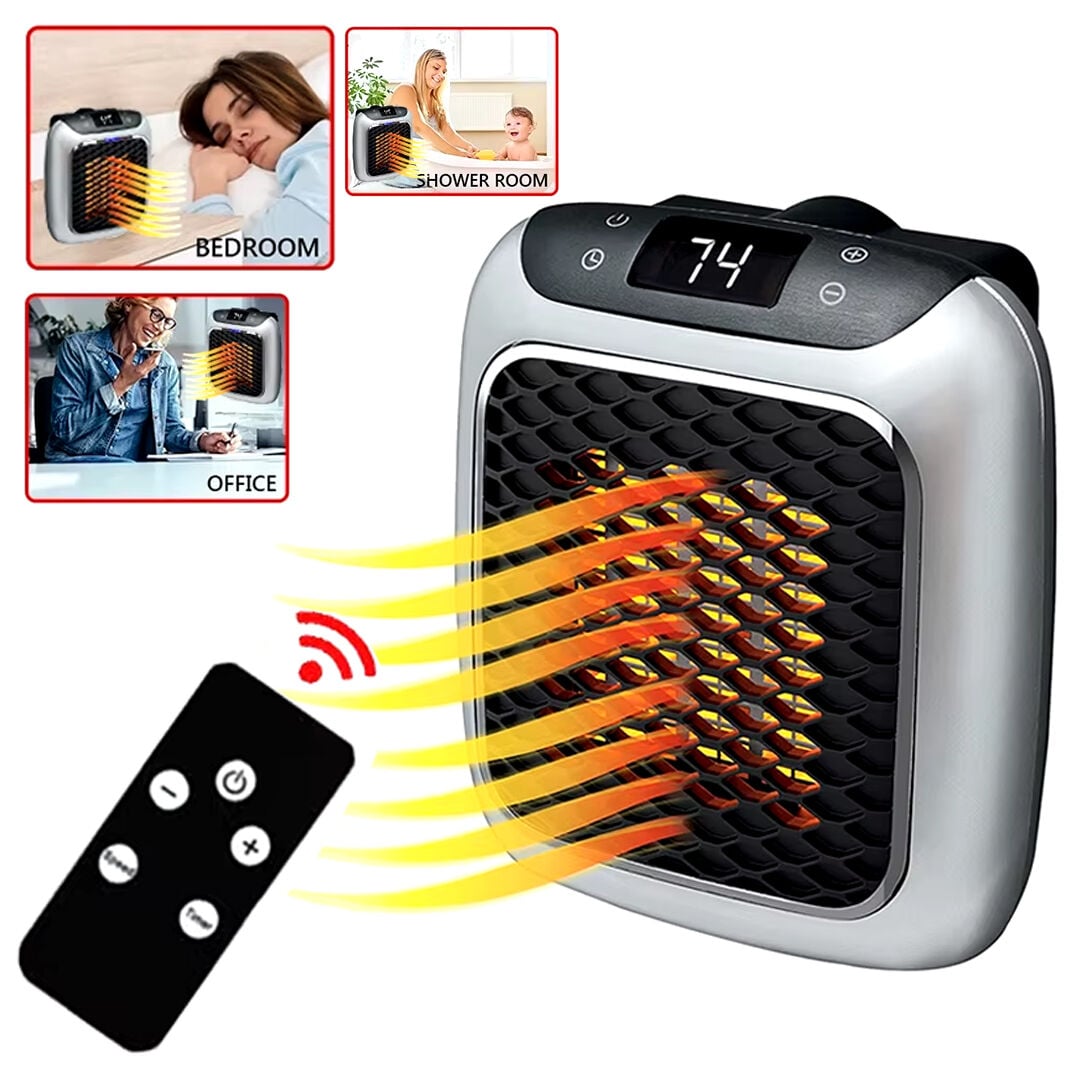 800 WATT PRİZ TİPİ UZAKTAN KUMANDALI TAŞINABİLİR ISITICI (ZAMANLAYICI)