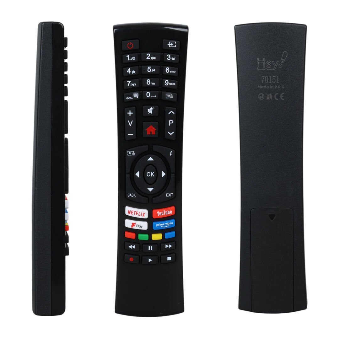 KÜÇÜK KALIP VESTEL R/C 4391P BLACK FPLAY NETFLİX-YOUTUBE-PLAY TUŞLU LCD LED TV KUMANDA (KMD-300)