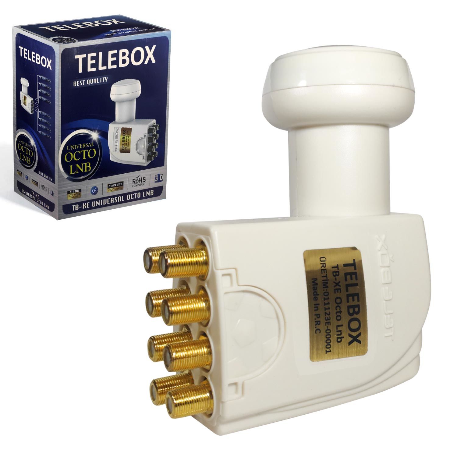 TELEBOX TB-XE 8Li Lnb (Octo) Gold 0.1Db 3D Fhd