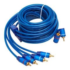 PM-425 2 RCA ERKEK + 4 RCA ERKEK ŞASELİ 5 METRE MAVİ KABLO (SKT-46)