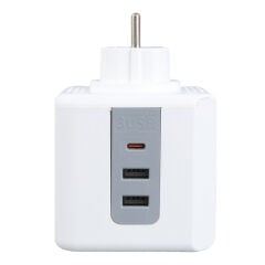 VEA VE-23089 3'LÜ 2X USB 1X TYPE-C ÇOCUK VE TERMAL KORUMALI GRUP PRİZ