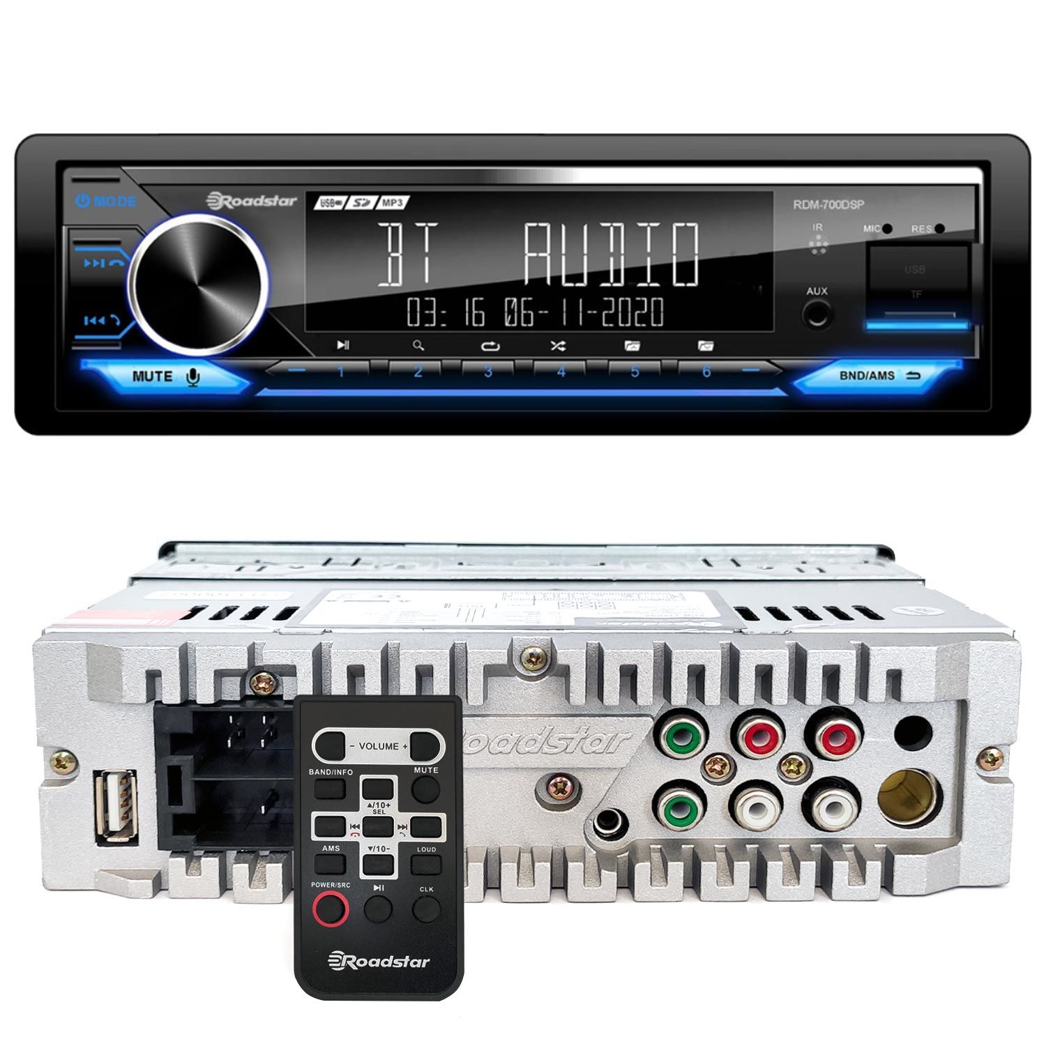 ROADSTAR RDM-700DSP Oto Teyp 4X50 Watt Bluetooth Mobil Aplikasyon 2xUsb Sd Fm Aux