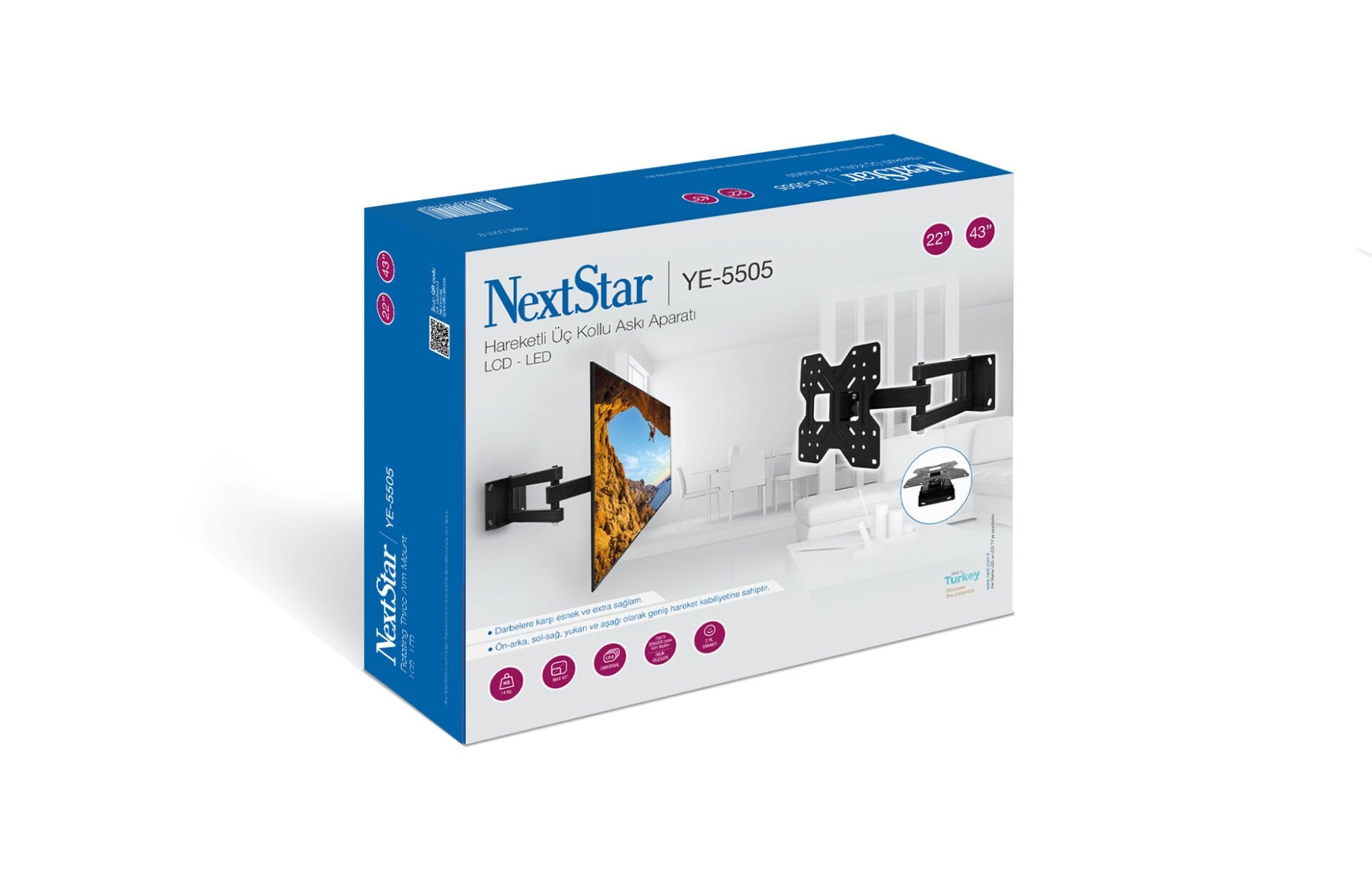 NextStar YE-5505 Hareketli Üç Kollu Askı Aparatı