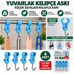 Sunup SN-38119 Yuvarlak Kelepçe Askı 80x12x18mm 4'lü Paket
