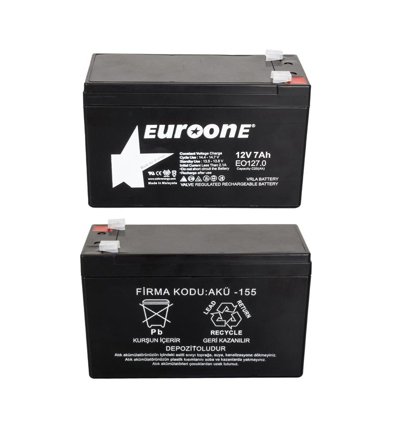 EUROONE 12V 7AH AKÜ
