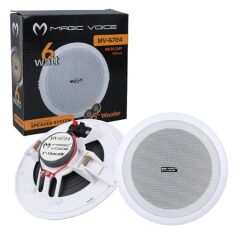 MagicVoice MV-6724 13 CM 6 Watt 8 Ohm 5'' Beyaz Trafosuz Alçıpan Hoparlör