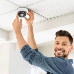 POWERMASTER PM-1200 KIRMIZI LEDLİ PİLLİ MAKET DOME KAMERA 100X100X65MM