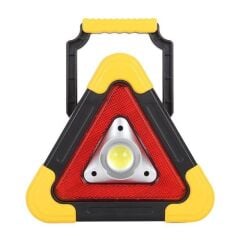 Powermaster HB-6609 Solar Şarjlı 500 Lümen Çok Fonksiyonlu Üçgen Reflektör Işıklı İkaz Lambası