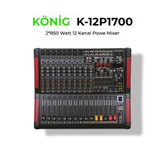 KÖNİG K-12 P1700 12 KANAL POWER MİXER 2X850W
