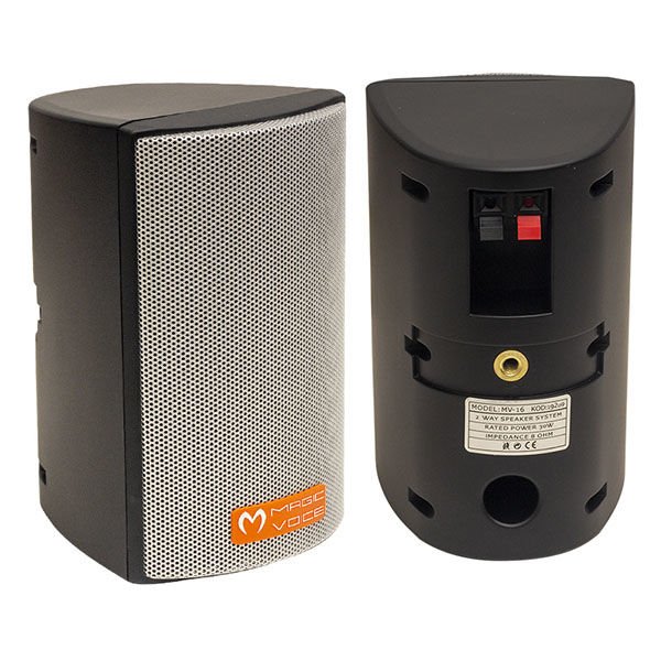 MV-16 7.5 CM 30 WATT SİYAH SÜTUN HOPARLOR 2Lİ TAKIM MAGICVOICE