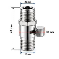 Sunup SN-38122 Metal Çift Dış Dişli Ayarlanabilir Akış Kontrol Vanası