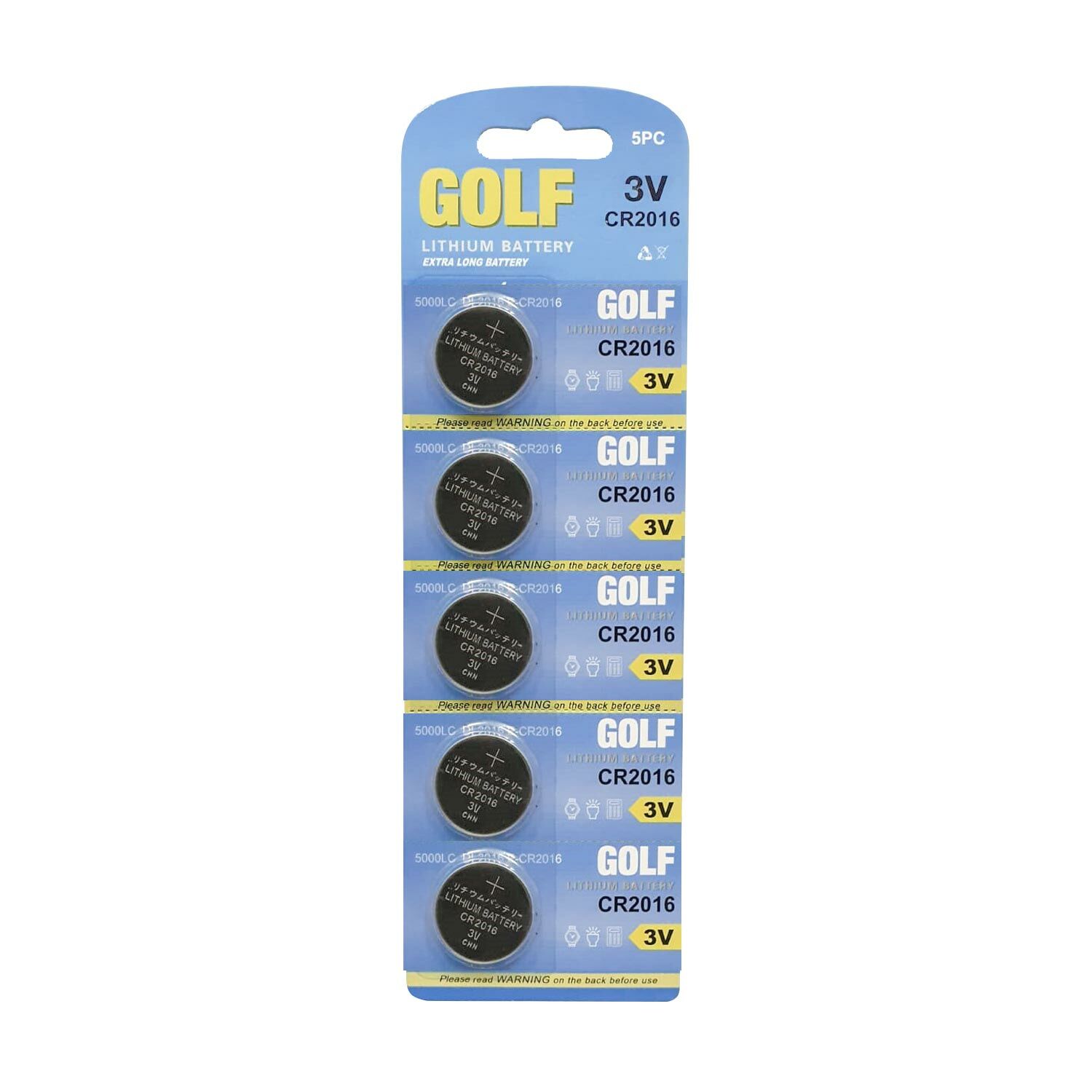 GOLF Pil Düğme 2016 3V 5Li Paket