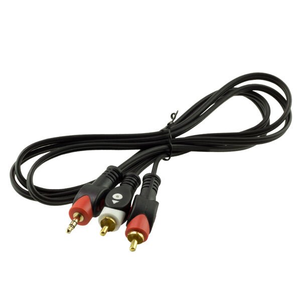 2 RCA ERKEK + 3.5 MM STEREO ERKEK 1.5 METRE GOLD 1.KALİTE KABLO