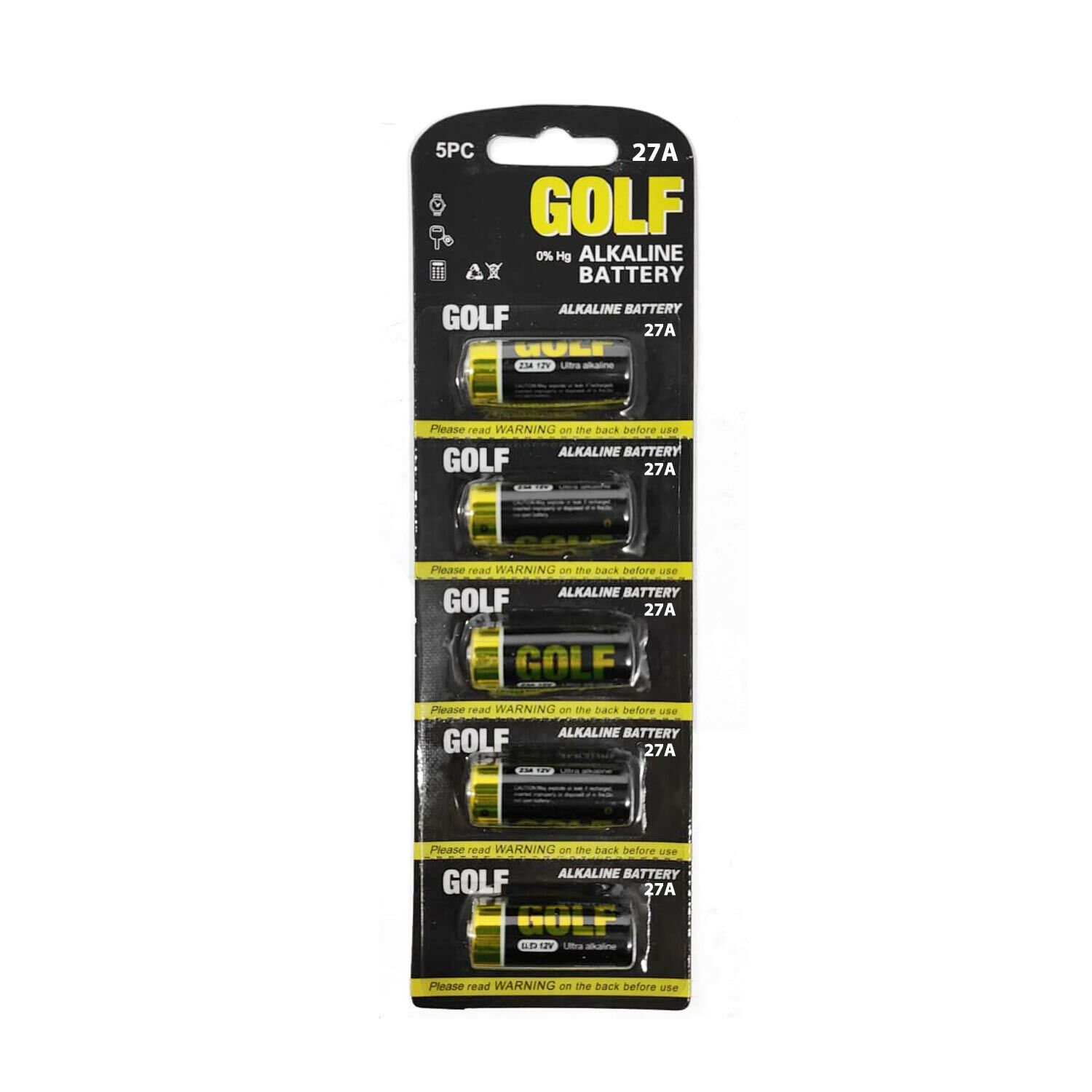 GOLF Pil 27A 12V Alkalin 5Li Paket