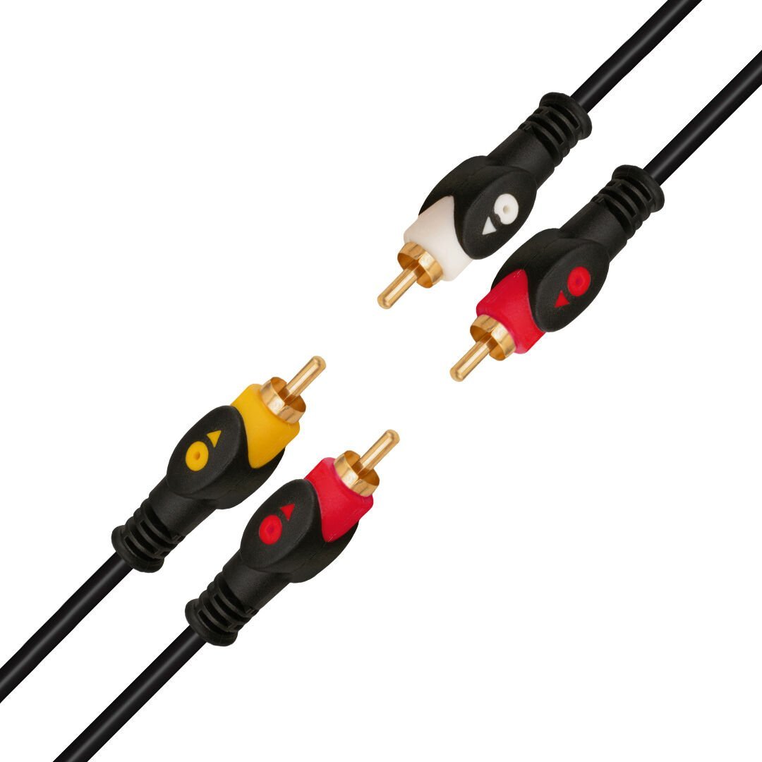 2 RCA + 2 RCA 1.5 METRE 1.KALİTE GOLD KABLO (AVD-127)