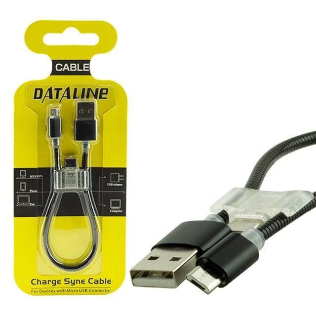 Powermaster Dataline Android Serisi C Type Aparatlı Örgülü Kısa Şarj Kablosu