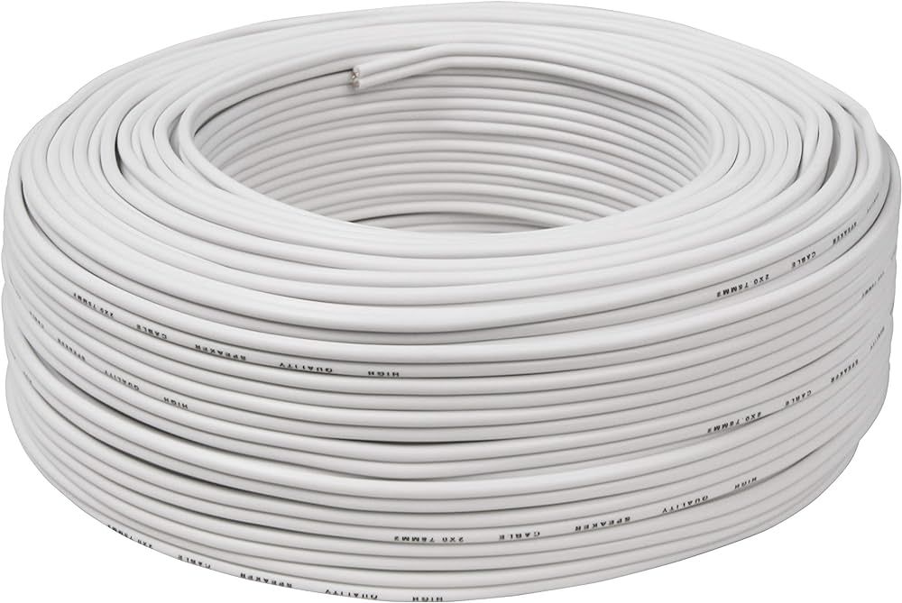 HOPARLÖR KABLOSU KORDON 2X1.5 BEYAZ 100MT