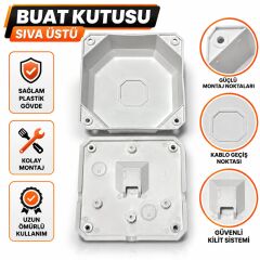 EGB EG-1420 DIŞ MEKAN KAMERA BEYAZ MONTAJ KUTUSU KARE BUAT+TABAN