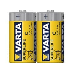 VARTA SUPERLIFE ÇİNKO ORTA BOY C PİL (24'LÜ PAKET FİYAT)