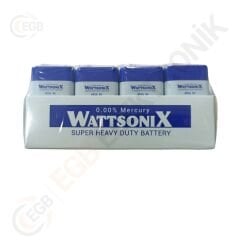WATTSONIX ÇİNKO KARBON 6F22 9 VOLT PİL (20'Lİ PAKET)