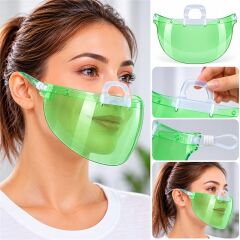 Sunup SN-38916 Yemek Servisleri İçin Plastik Şeffaf Maske (10 Adet)