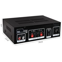 NWORK AV-100 Amfi 100 Watt 12V/220V Bluetooth USB SD