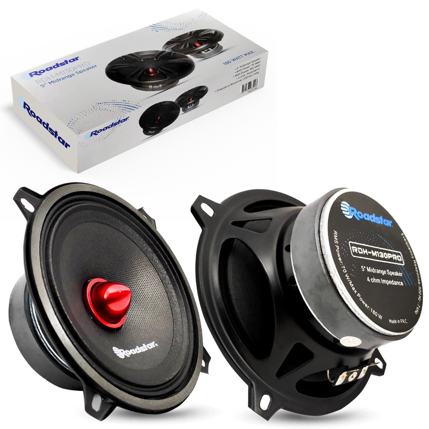 ROADSTAR RDH-M130PRO Oto Midrange 13cm 180 Watt 2 Adet