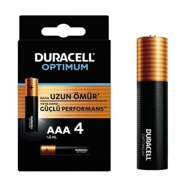 Duracell Optimum 1.5 Volt Alkalin AAA 4 lü İnce Kalem Pil MX2400