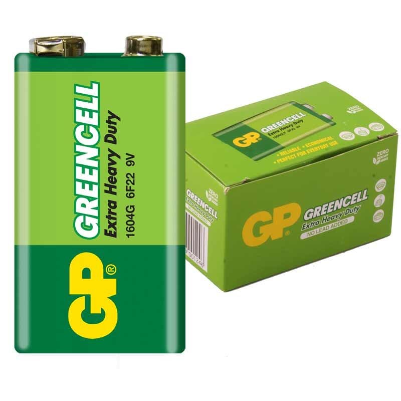 GP 1604G-B GREENCELL 9 VOLT PİL (10'LU PAKET)