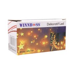 WINNBOSS WN-1181 5 METRE 20 LEDLİ YILDIZLI GÜNIŞIĞI SABİT LED DEKORATİF AYDINLATMA 5 WATT AC220V YILBAŞI IŞIĞI