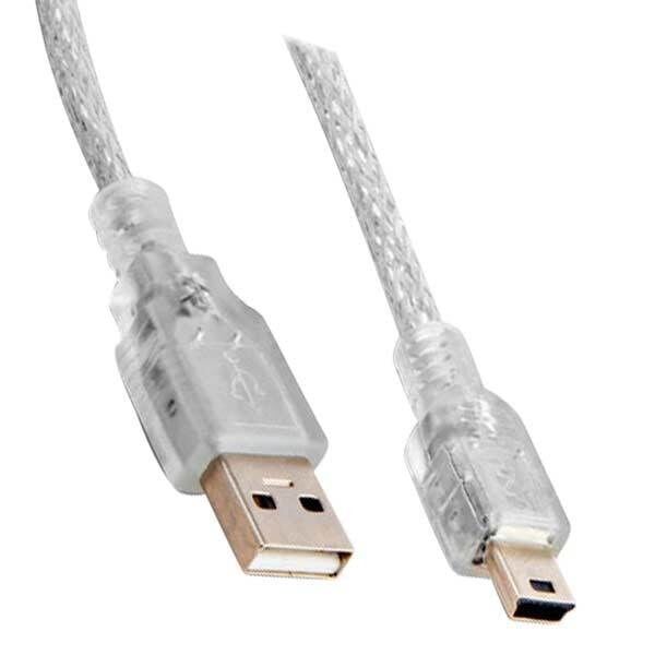 USB 2.0 ŞEFFAF MİNİ 5 PİN 3 METRE KABLO * S-LINK SL-UK53 (AVD-100)