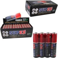 SUPEX R03 1.5 VOLT AAA ÇİNKO KARBON İNCE KALEM PİL (60'LI PAKET KUMANDA PİLİ)