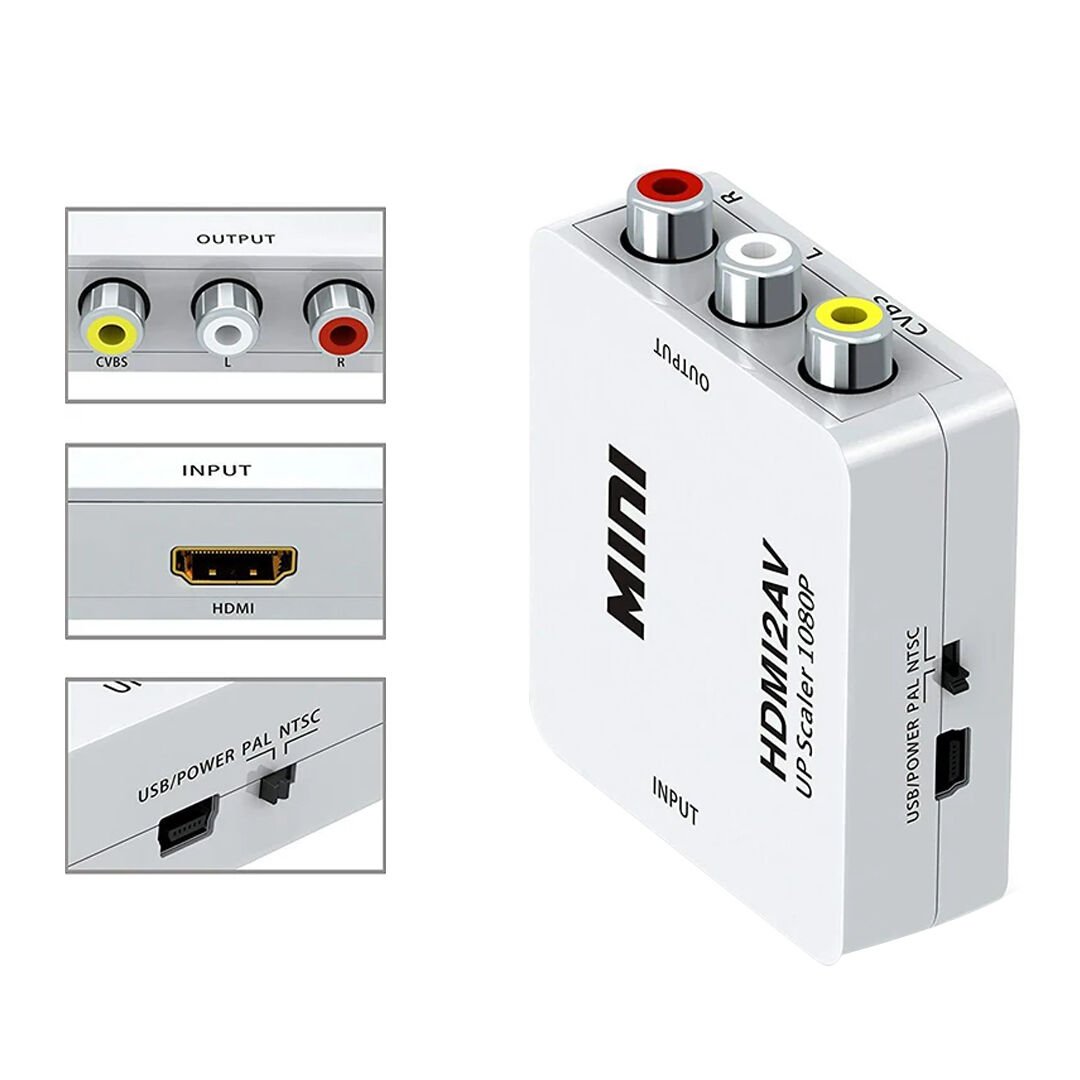 FULLY G-537O HDMI TO RCA MİNİ MODEL 1920X1080 PLASTİK KASA ÇEVİRİCİ KONVERTÖR (D-48)