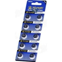 TIANQIU AG13 ALKALİN AG13/357 LR44 DÜĞME PİL (10LU PAKET)