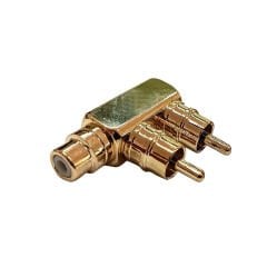 Rca Birleştirici 2 Dişi 1 Erkek Gold Metal