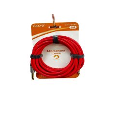 FULLY G-528K 6.3 6.3 KIRMIZI 5MT Mikrofon Kablosu