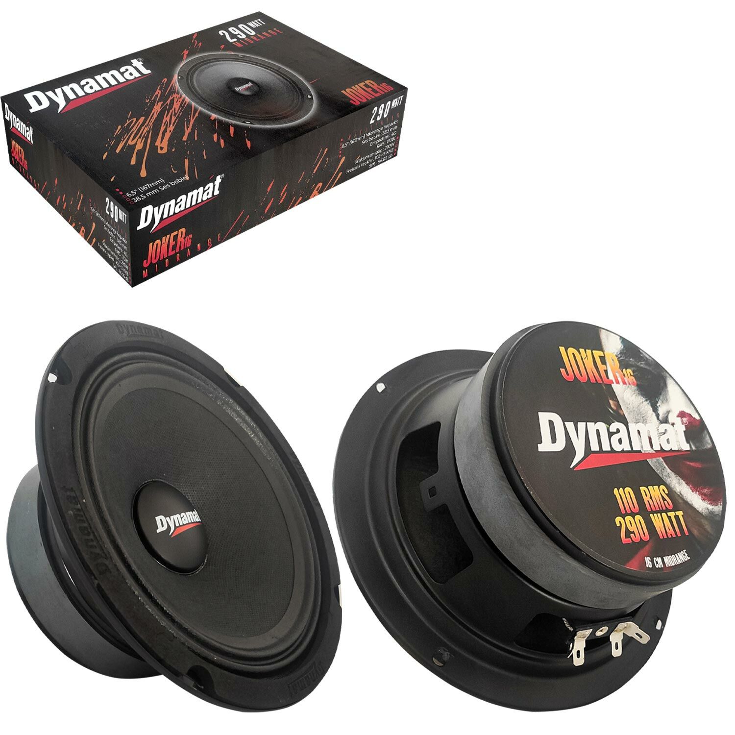 DYNAMAT JOKER-16 Oto Midrange 16cm 290 Watt 2 Adet