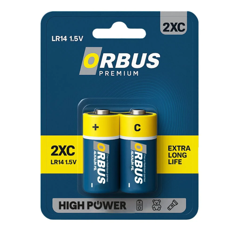 Orbus C Boy (Orta Boy) LR14 Alkalin Pil - 1.5V