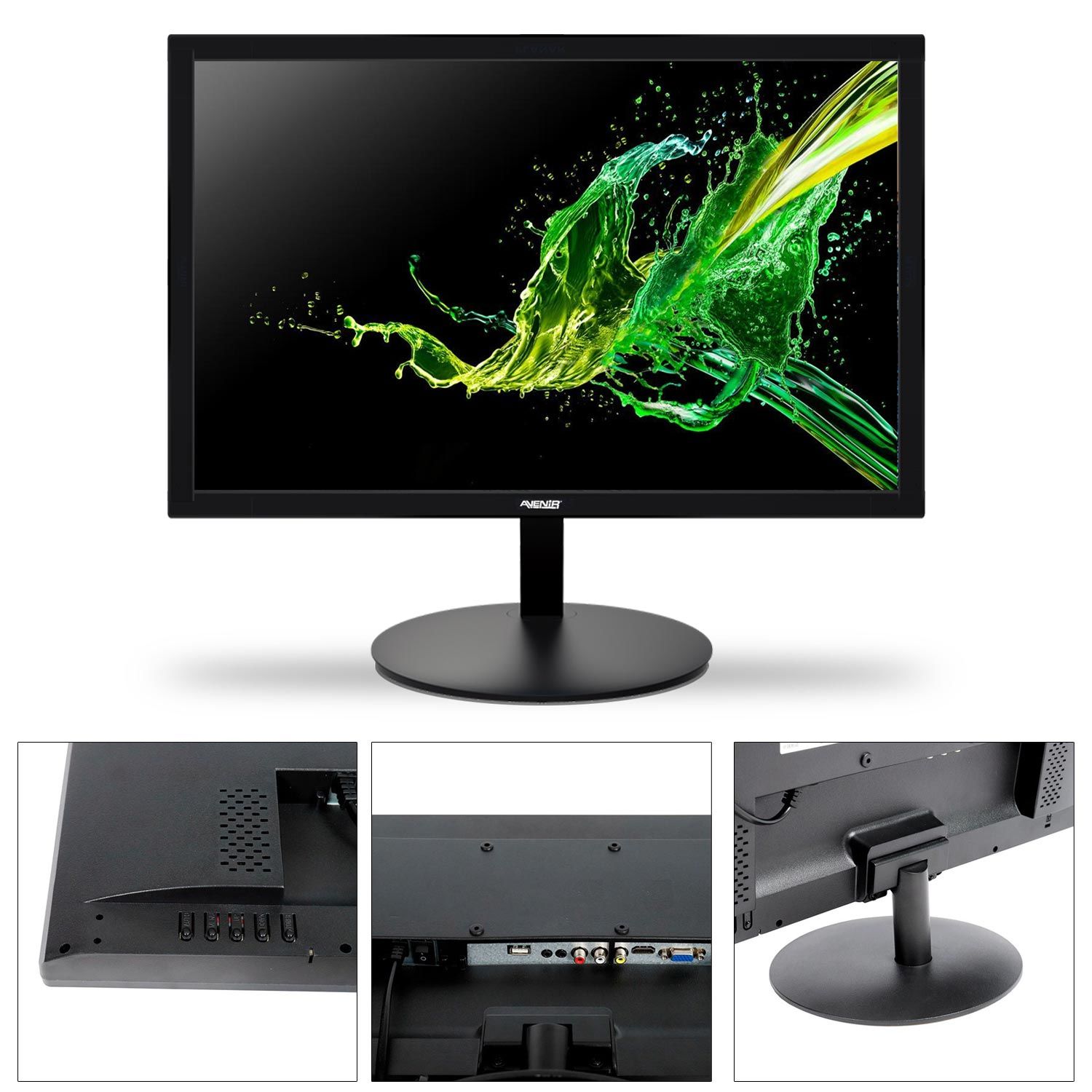 AVENİR AV-M19A Led Monitör 19 İnç 12 Volt Vga Hdmi Usb Full Hd Dahili Hoparlör