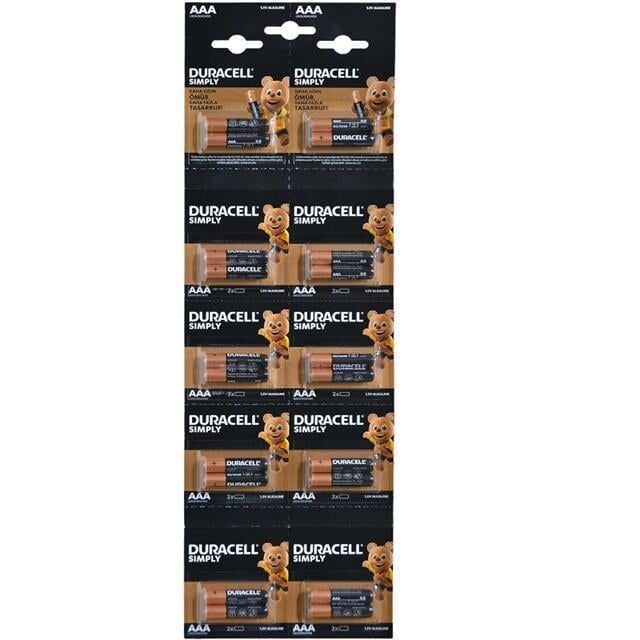 Duracell Alkalin 1.5 Volt AAA 20 li İnce Kalem Pil LR03/MN2400