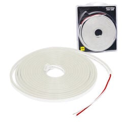 SİLİKON KAPLAMALI 12 VOLT 5 METRE NEON LED BEYAZ ŞERİT AYDINLATMA