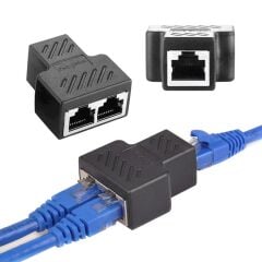 RJ45 TO 2X RJ45 DİŞİ METAL ARA APARAT 1.KALİTE KAPLİN COUPLER SPLİTTER