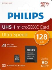 Philips FM12MP45B/00 128GB Class10 UHS-I U1 TF Adaptörlü Micro SDXC Hafıza Kartı