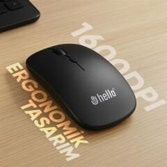 Hello HL-19092 USB 2.4Ghz 1600DPI Kablosuz Mouse - Ergonomik Tasarım