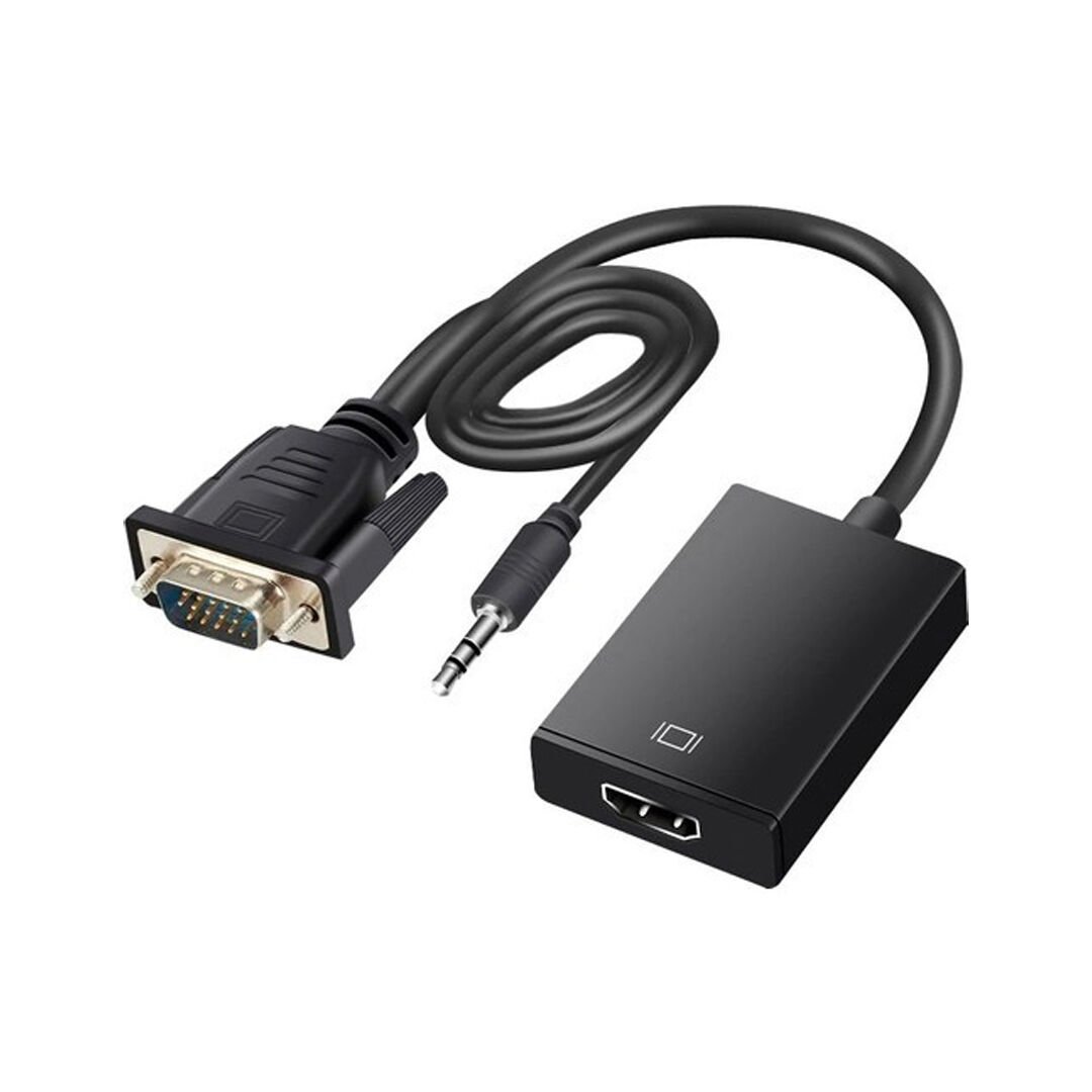 FULLY G-537K VGA TO HDMI ÇEVİRİCİ ADAPTÖR SES GİRİŞLİ (C-25)