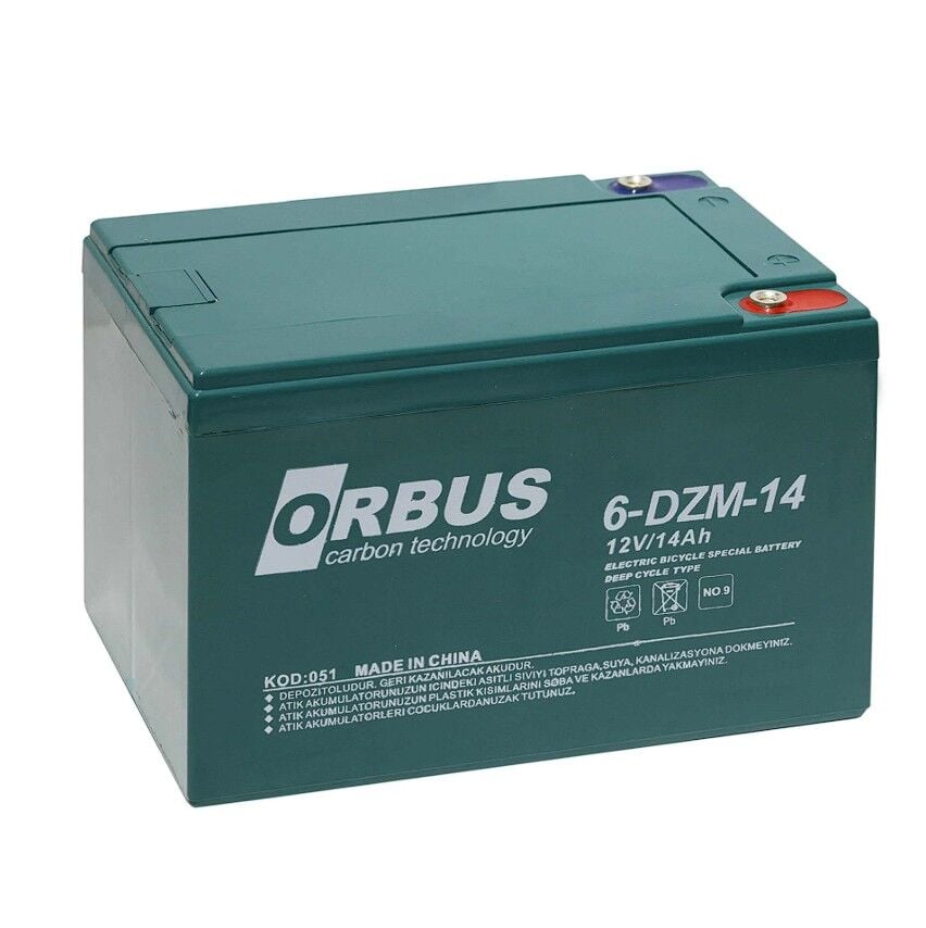 ORBUS 12 VOLT - 14 AMPER ELEKTRİKLİ BİSİKLET AKÜSÜ (150 X 97 X 95 MM)
