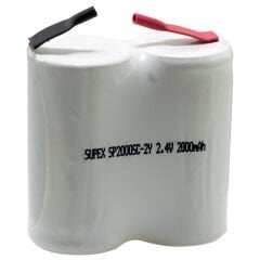 SUPEX SP2000SC 2.4 VOLT - 2000 MAH 2'Lİ YANYANA SÜPÜRGE PİLİ